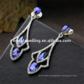 hollow out blue diamond vogue jewelry big top earrings